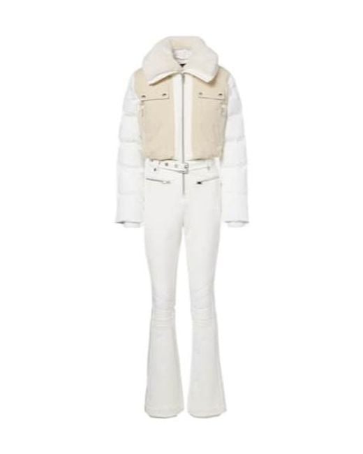 Fusalp White Karei Corduroy-Trimmed Ski Suit