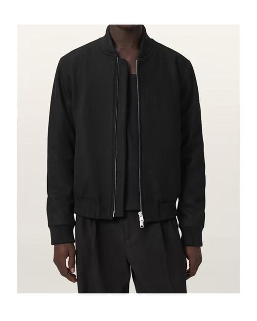 AllSaints Black Long-Sleeved Casual Jacket for men