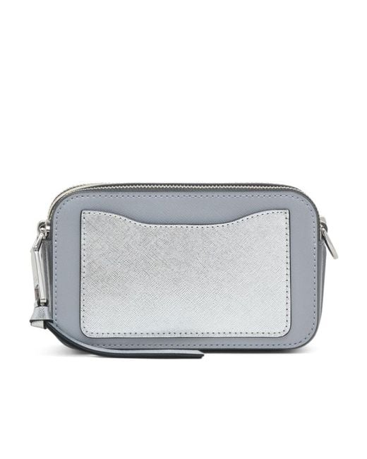 Marc Jacobs Gray The Snapshot Logo Plaque Crossbody Bag