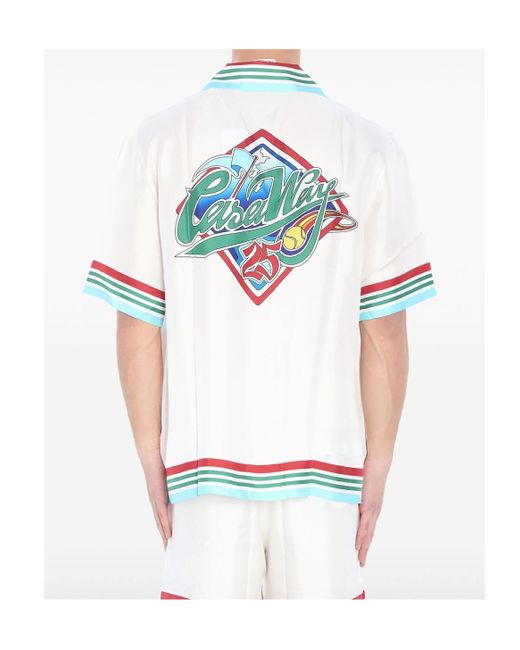Casablanca White Casa Way Series Button-Down Shirt for men