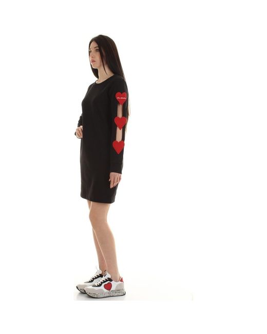 Moschino Black Heart-Detail Sweater Dress