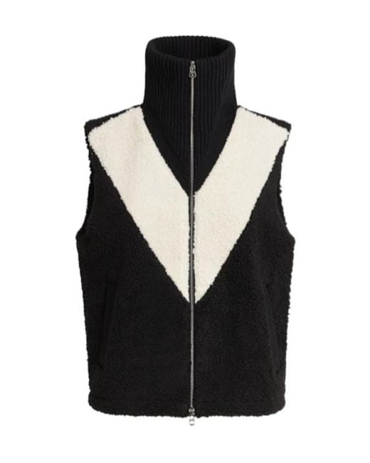 Varley Black High-Necked Zip-Up Vest
