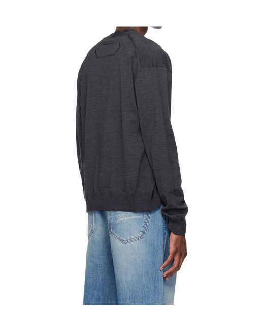Jacquemus Blue Long-Sleeved Knitwear for men