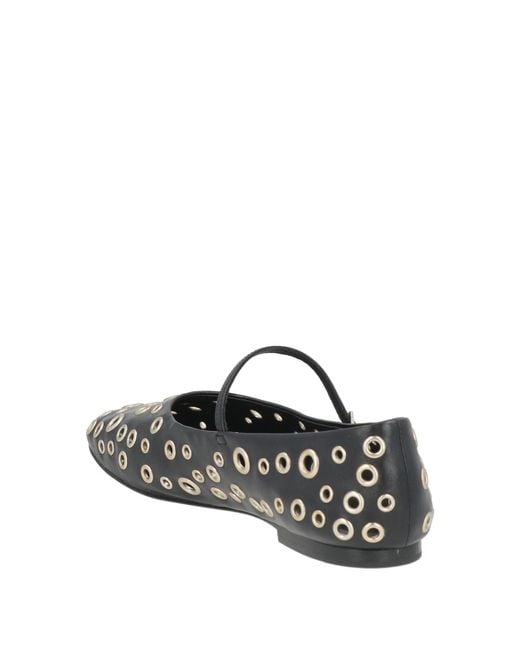 Tory Burch Black Minimalist Leather Mary Jane Flat Shoes