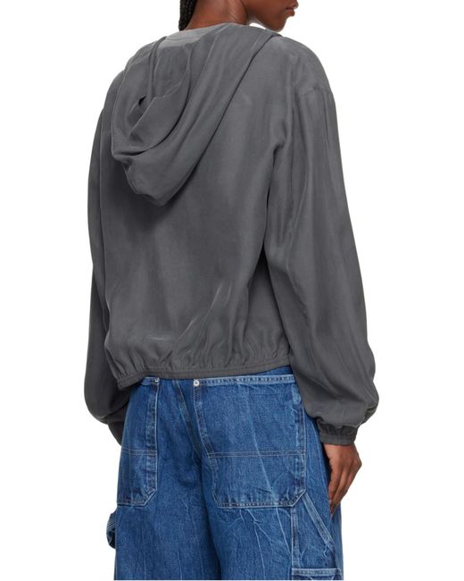 Alexander Wang Gray Buttoned Oversized Jacket