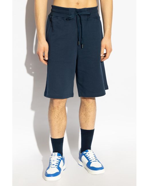 Versace Blue Jeans Couture Logo Drawstring Shorts for men