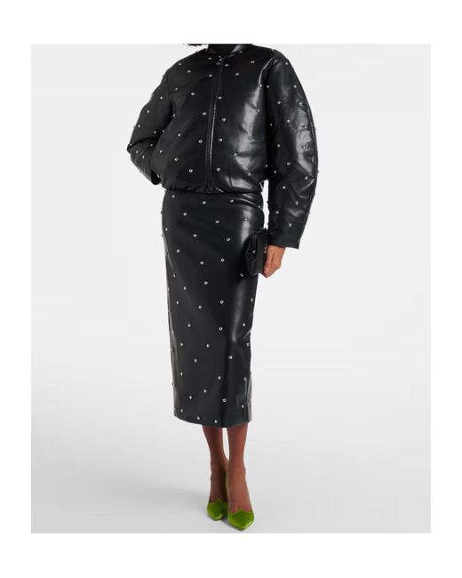 ROTATE BIRGER CHRISTENSEN Black Studded Pencil Skirt