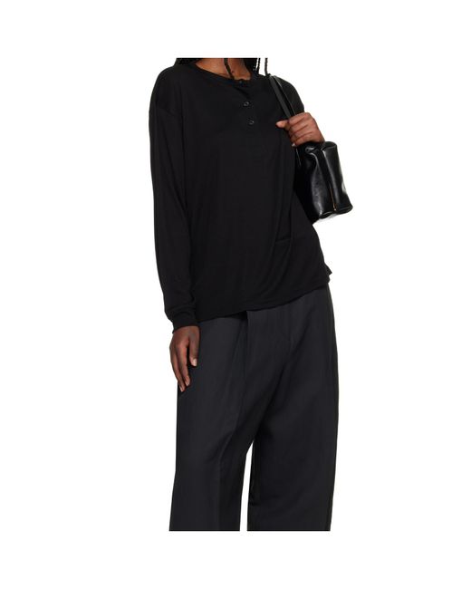 Studio Nicholson Black Rutas Button Blouse