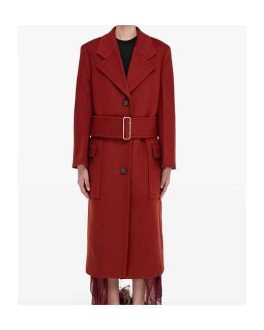 Ferragamo Red Long-Sleeved Coat