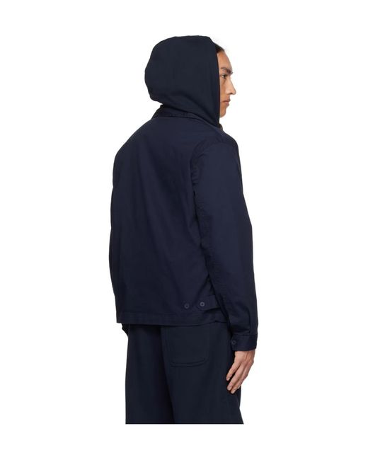 Lacoste Blue Square Neck Zipper Casual Jacket for men