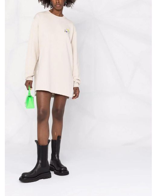 Off-White c/o Virgil Abloh White Floral-Arrows Sweater Dress