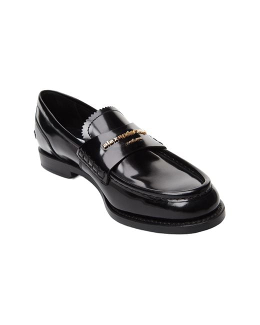 Alexander Wang Black Carter Logo Loafers