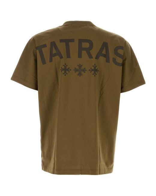 Tatras Green Logo Print Casual T-Shirt for men