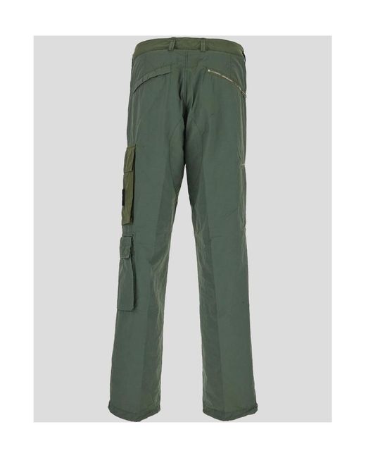 Stone Island Green Compass Badge Utility Pants for men