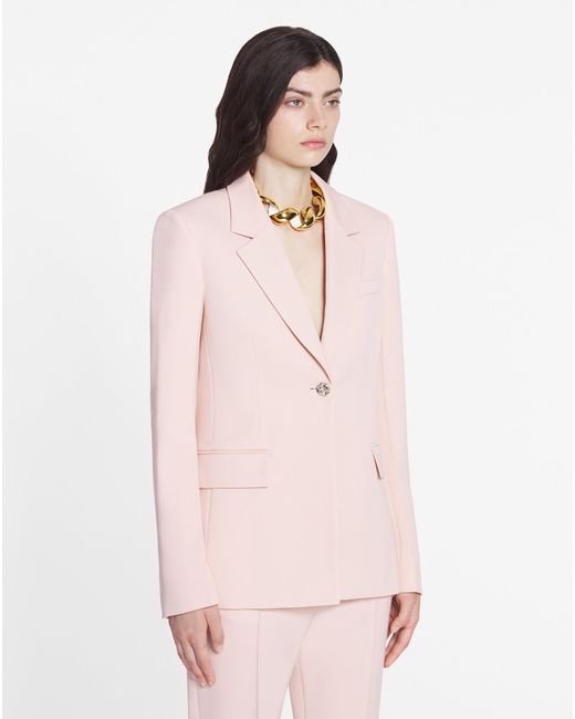 Lanvin Pink Single-Breasted Suit Jacket