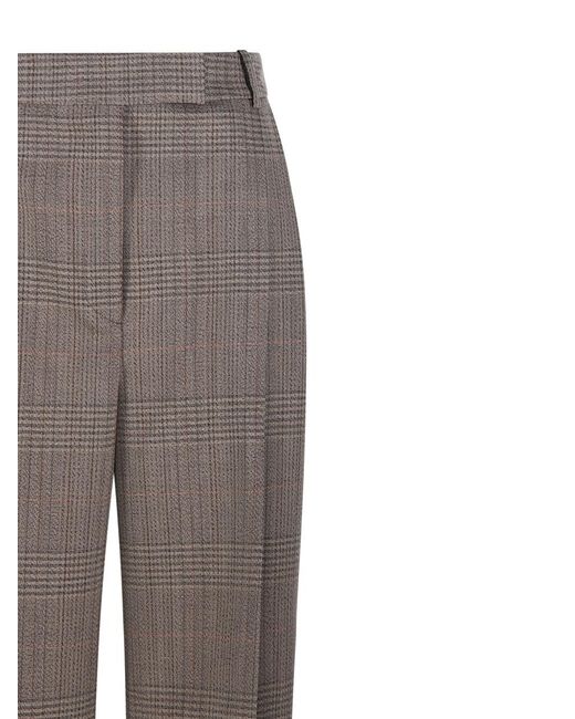 Rohe Gray Checked Wide-Leg Trousers