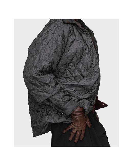 Maison Margiela Gray Buttoned Quilted Jacket