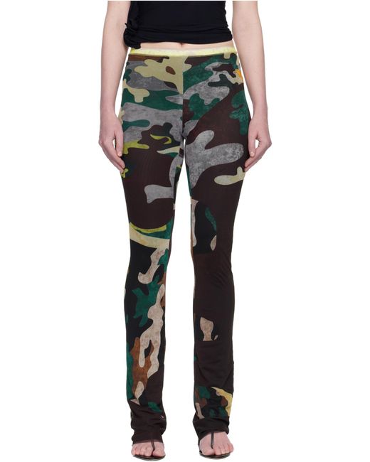 OTTOLINGER Black Otto Mesh Print Pants
