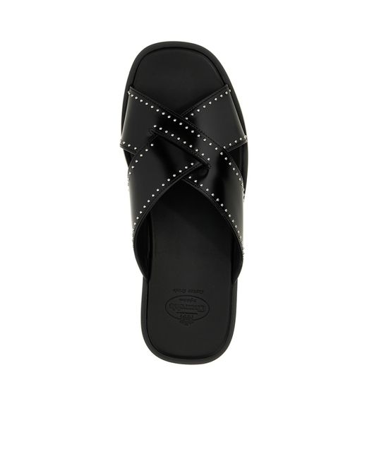 Church's Black Studded Slip-On Slippers
