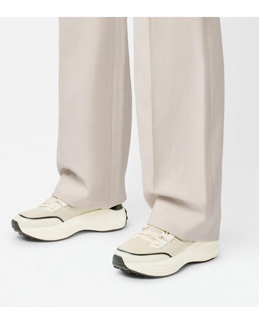 Tod's White Lace-Up Sneakers