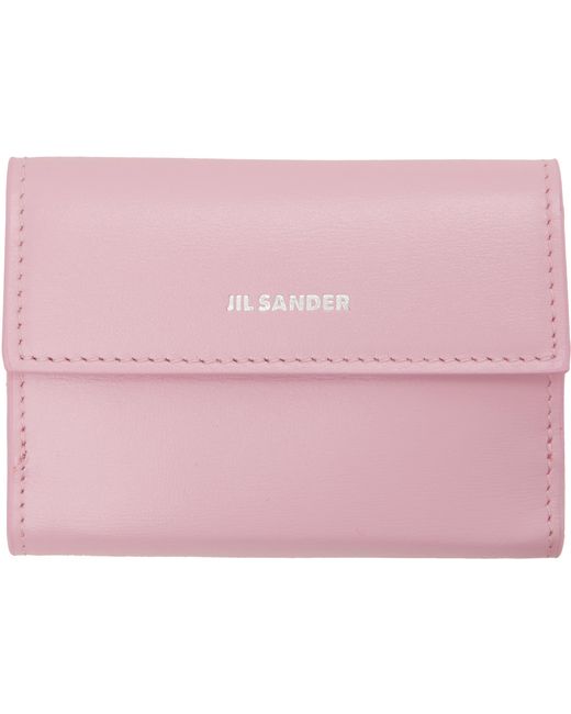 Jil Sander Pink Snap Wallet