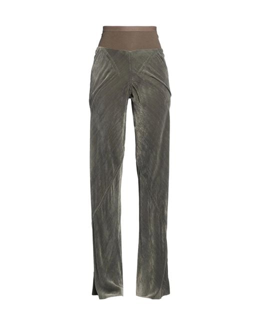 Rick Owens Gray Solid Color Flared Trousers