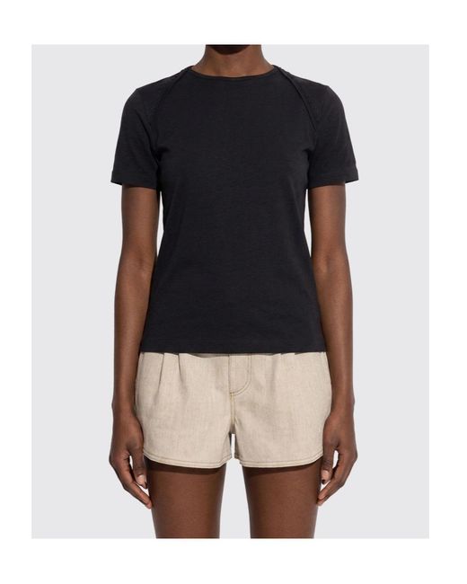 Jacquemus Black Embellished Button-Back Top