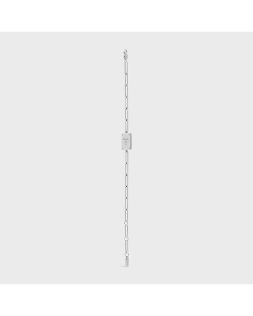 Céline White Triomphe Tag Bracelet for men
