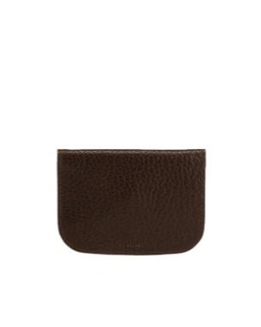Lemaire Brown Soft Tab Card Holder for men