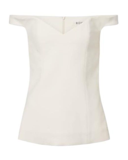 Rohe White Off-Shoulder Top