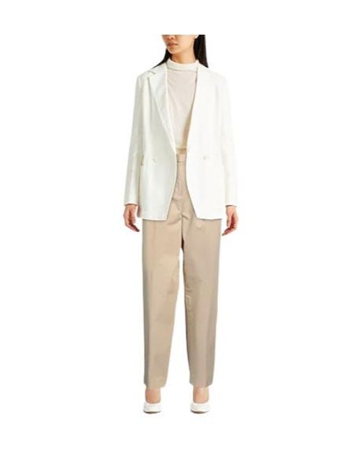Tory Burch Natural Tapered Casual Pants