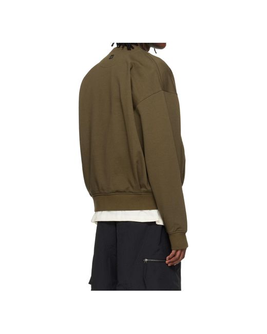 Wooyoungmi Green French Terry Cloth Sweatshirt for men