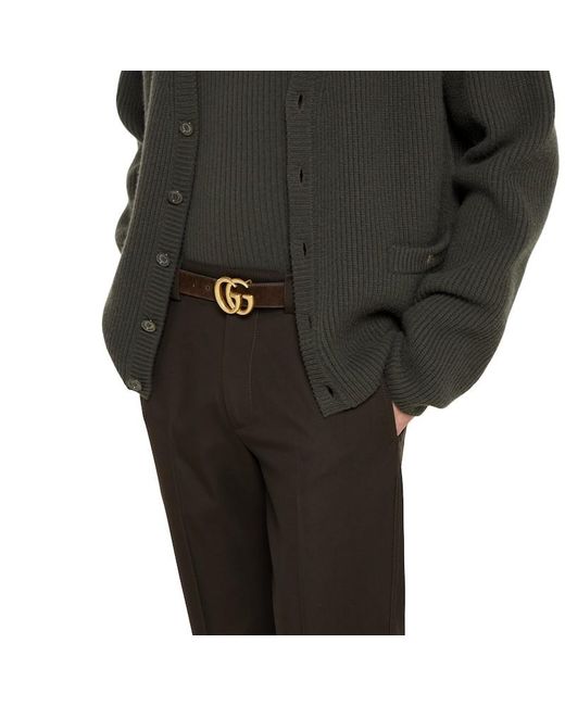 Gucci Black Logo Plaque Belt for men