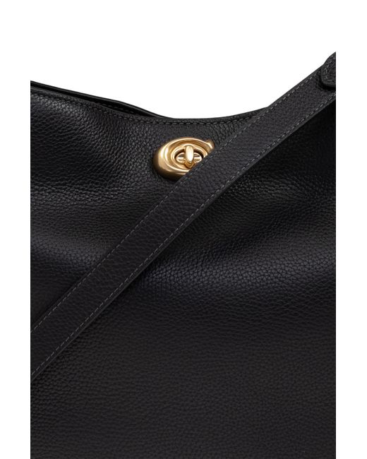 COACH Black Willow B Logo Detailed Tote Bag