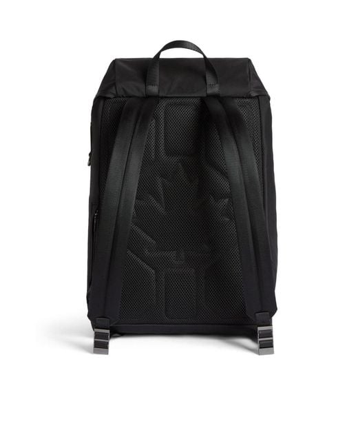 DSquared² Black Urban Foldover Top Backpack for men