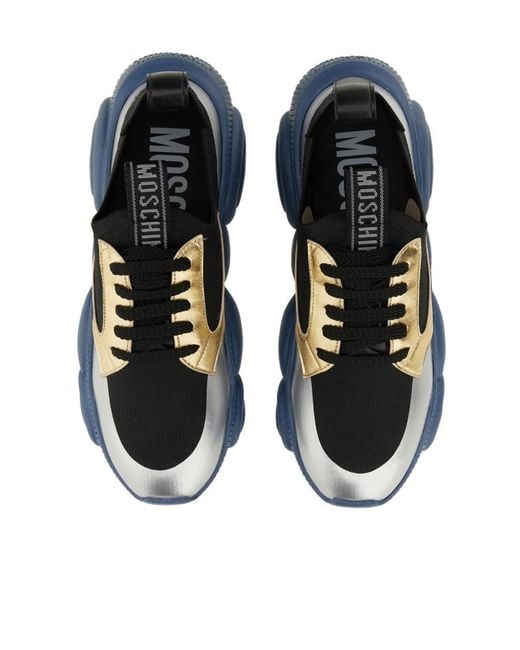 Moschino Blue Logo Low-Cut Casual Shoes
