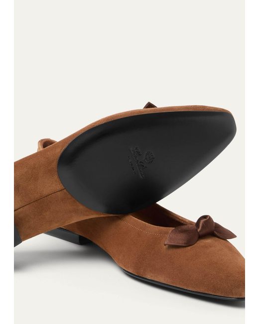Loro Piana Brown Primula Ballet Flats
