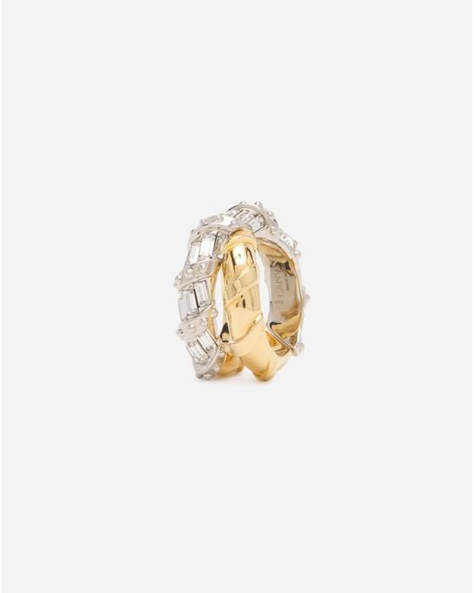 Lanvin Metallic Logo Ring