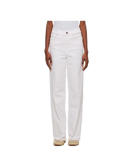 FRAME White Le Slim Palazzo Trousers