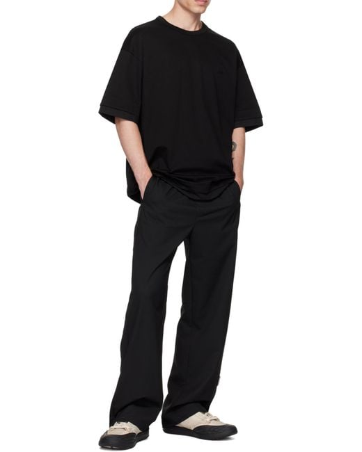 Juun.J Black Open-Necked Shirt for men