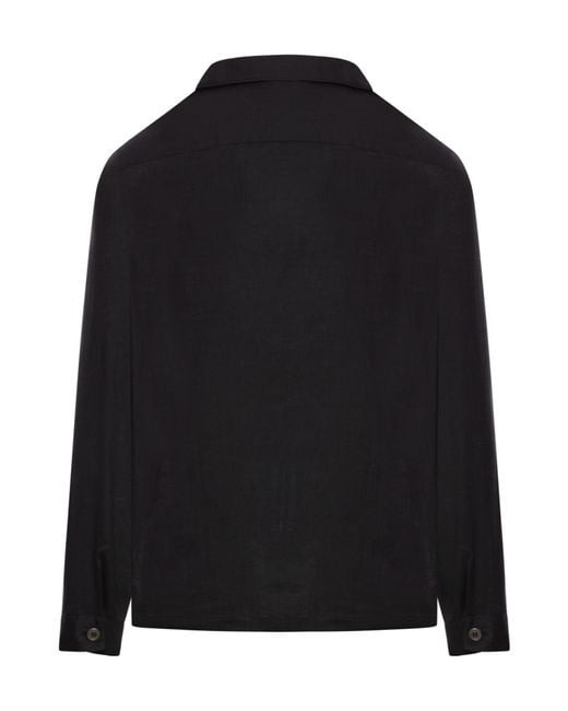 Prada Black Long Sleeved Buttoned Shirt for men