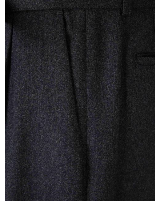 Canali Blue Regular Fit Wool Pants for men