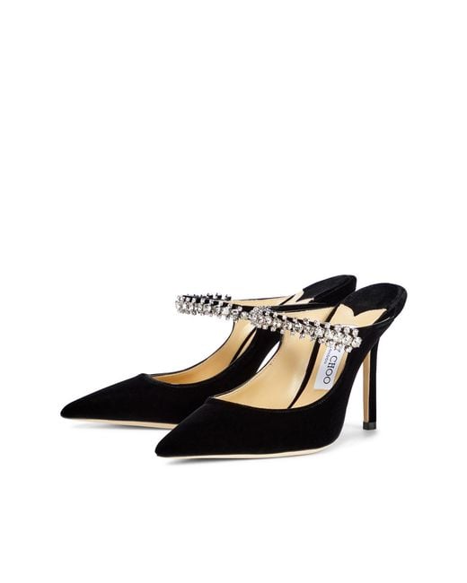 Jimmy Choo Black Bing 100Mm Pointed Mules