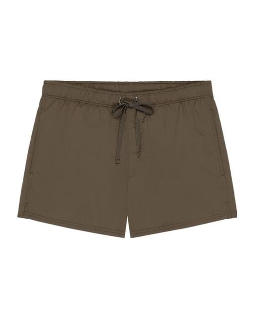 Givenchy Brown Swim Shorts With Paris Embroidery for men