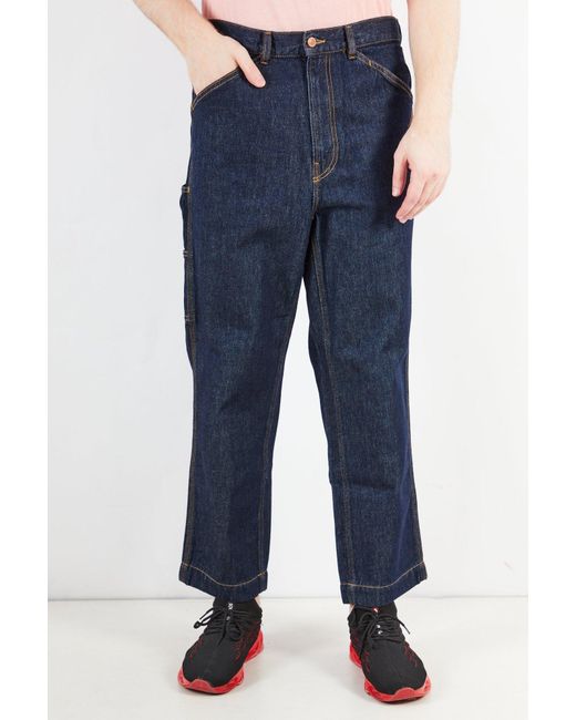 DIESEL Pink Logo Patch Straight-Leg Jeans for men