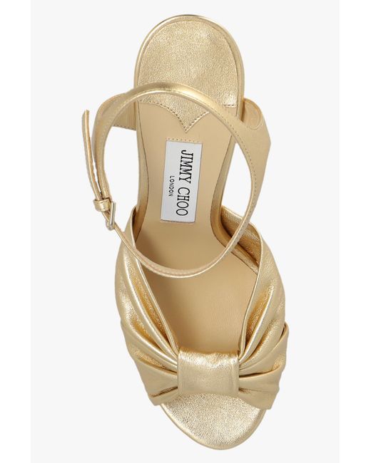 Jimmy Choo Metallic Heloise Platform Sandals