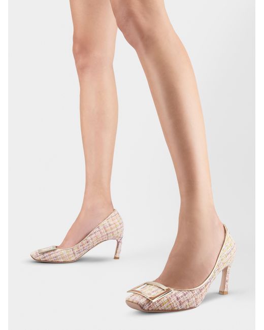 Roger Vivier Pink Trompette Metal Buckle Pumps