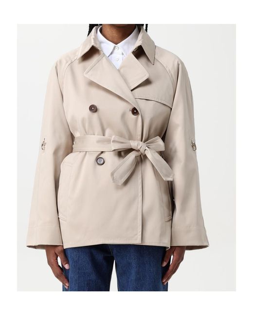 Fay Natural Double-Breasted Belted Coat