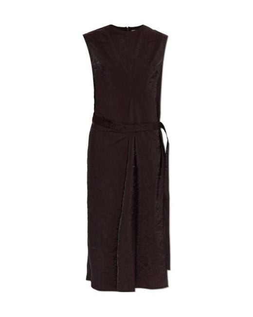Studio Nicholson Brown Verve Tie Belt Midi Dress