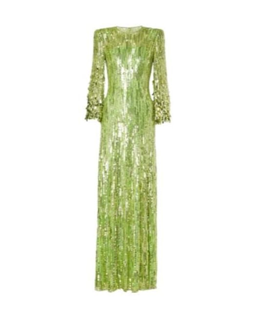 Jenny Packham Green Nymph Sequined Gown